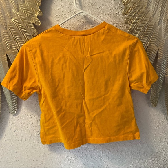 ❌Vans Crop Short Sleeve Shirt Yellow Size XSmall embroidered - Picture 3 of 3